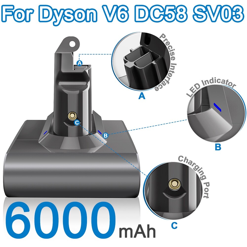 Pin máy hút bụi dyson v6 absolute dyson phụ kiện máy hút bụi pin-pin có thể sạc lại-aliexpress