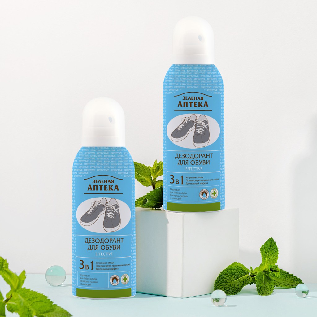 Xịt khử mùi giày nam Zelenaya Apteka Effective 150ml