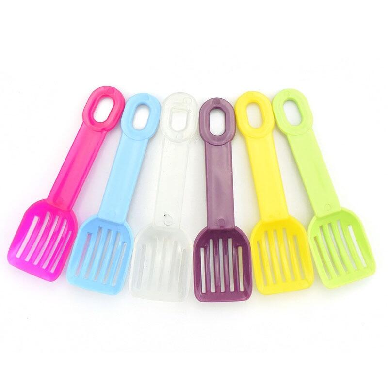 Thìa lọc cát bằng nhựa chất lượng cao dụng cụ xúc mèo, chó, chuột hamster cho thú cưng xẻng nhỏ