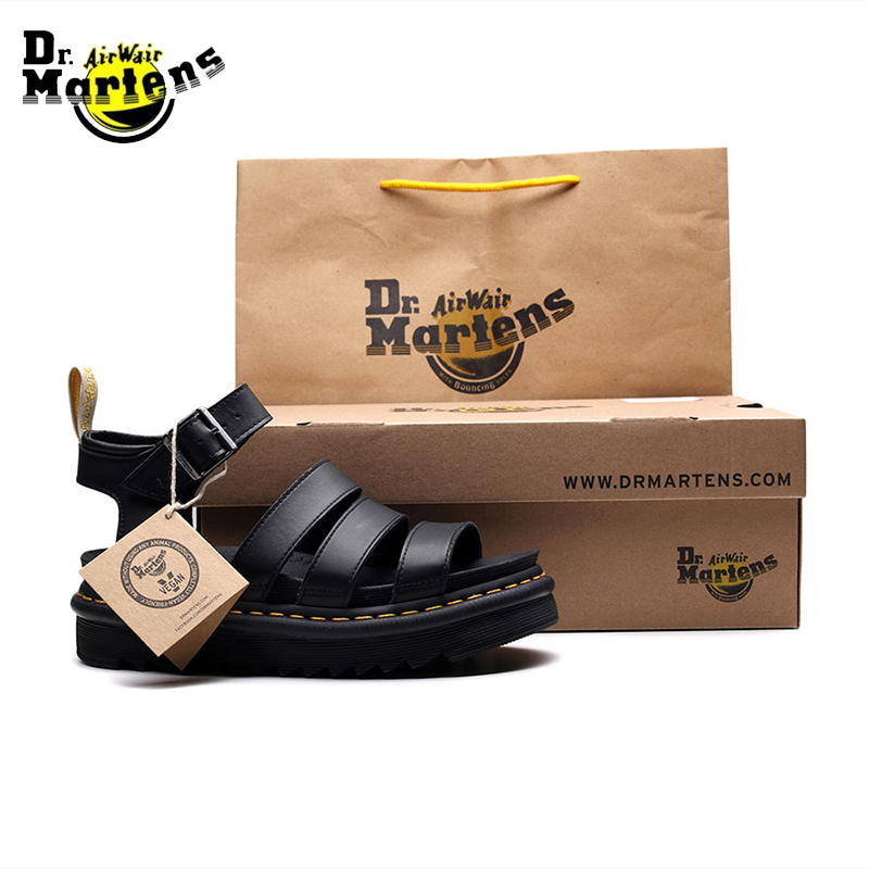 Dr dotor martens air wair giày martins nữ mới mùa hè, giày đi biển đế xuồng xu hướng thời trang ngoài trời dép giản dị
