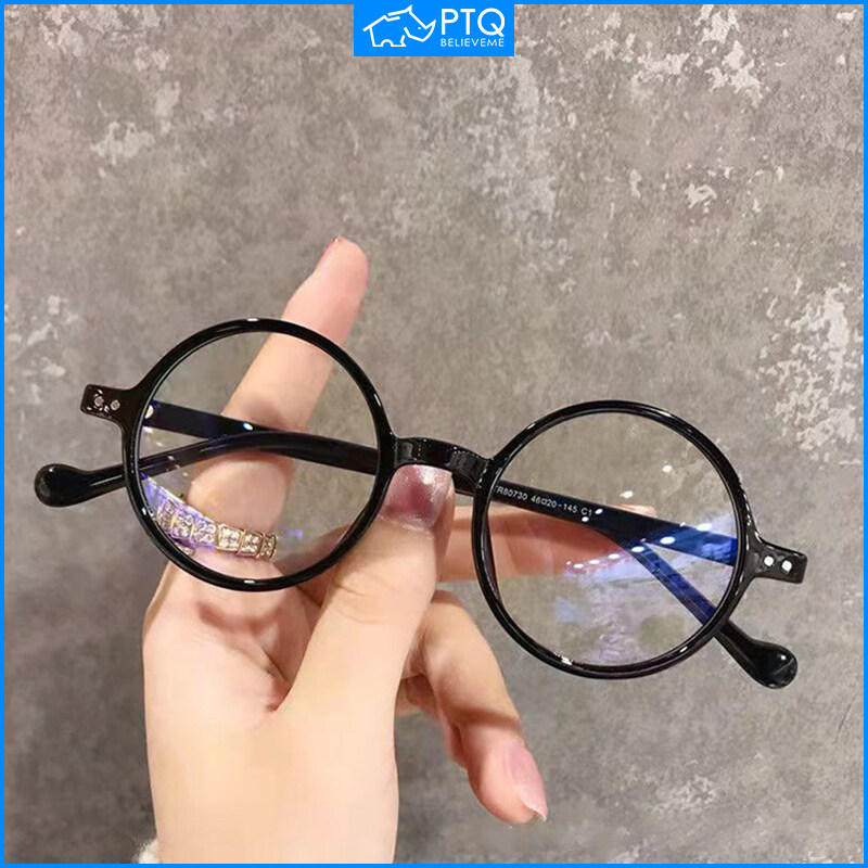 Kính Đọc Sách PTQ Kính Đọc Sách Chống Mỏi Mắt Kính Phi Giới Tính Kính Đọc Sách Gọng Tròn Nhỏ Retro Đơn Giản