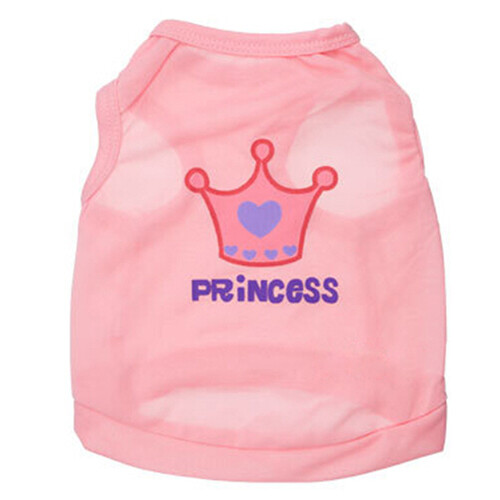 Westcoolpet Áo Thun Hình Vương Miện Công Chúa Hình Chú Chó Mèo Thú Cưng Áo Ghi Lê, Mùa Hè Coat Puppy Trang Phục