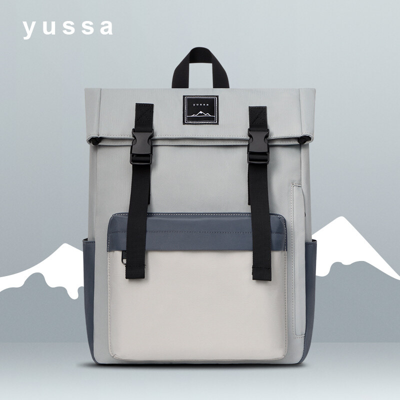 Ba lô du lịch thời trang yussa, túi nữ ngoài trời 14 inch ba lô phối màu