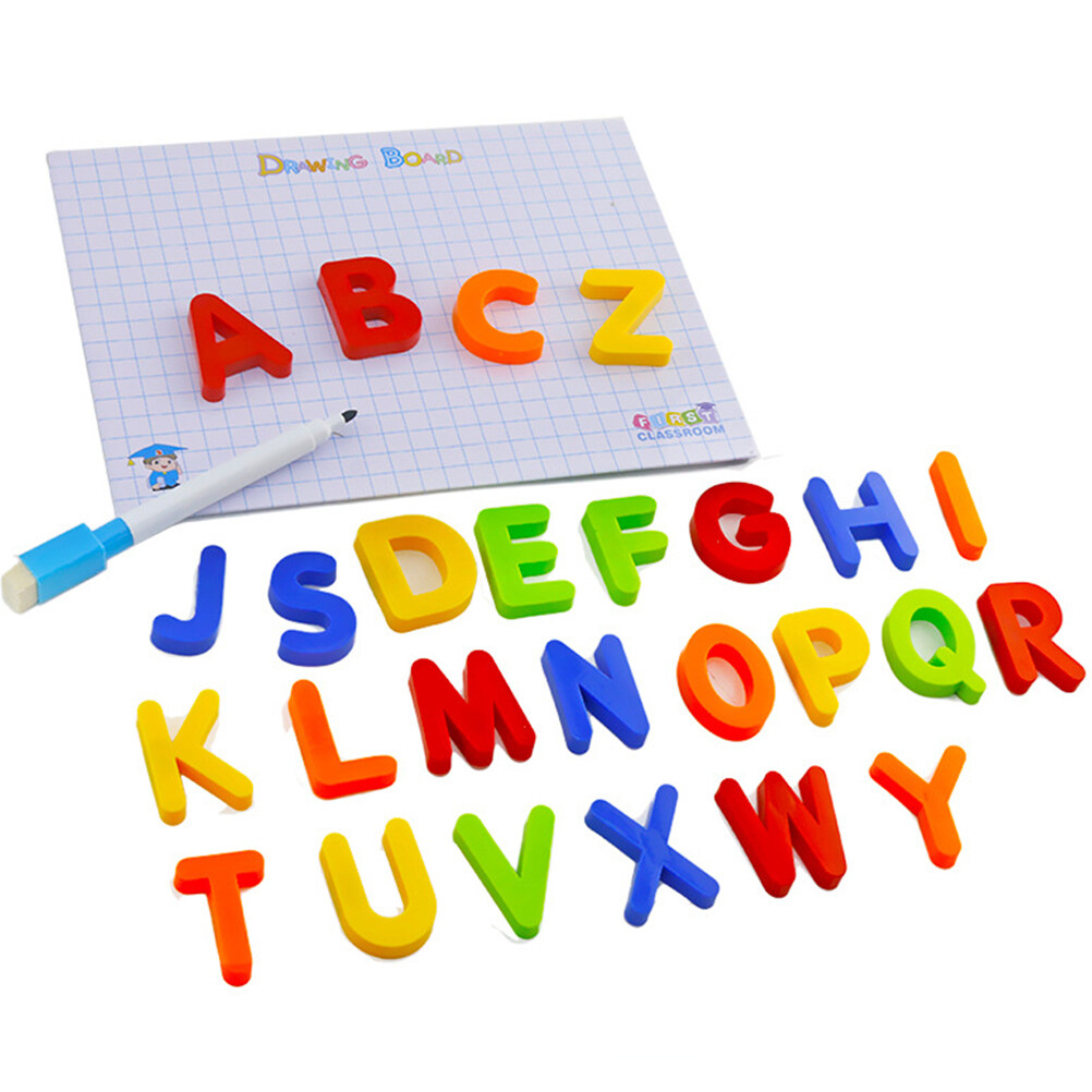 เด็กตัวอักษรแม่เหล็ก/ตัวเลขของเล่น ABC 123ของเล่นตู้เย็นชุดการศึกษาการเรียนก่อนเข้าโรงเรียนสะกดนับของเล่น
