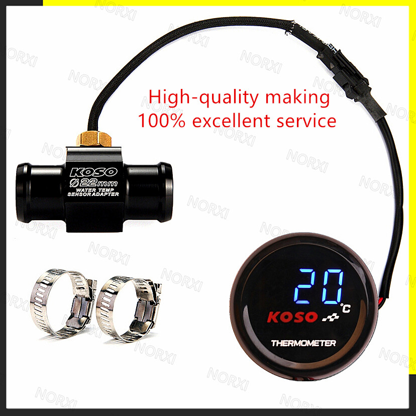 Đồng Hồ Đo Nhiệt Độ Nước Hình Tròn KOSO Cho Xe Máy Với Cảm Biến Adapter, Đối Với Yamaha Y15ZR LC135 RS150 NVX155 NMAX155 XMAX