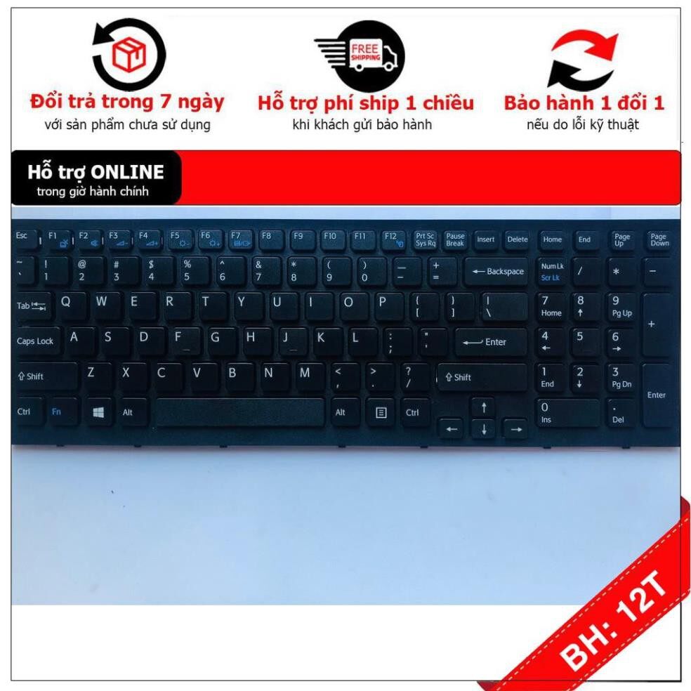 [- bàn phím laptop sony vaio vpceb vpc-eb đen hàng mới 100% bảo hành 12 tháng toàn quốc
