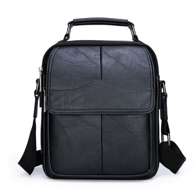 🎒túi xách nam 2021 khóa kéo túi đeo vai phong cách retro túi đeo chéo nam túi da thật túi đeo chéo thường ngày