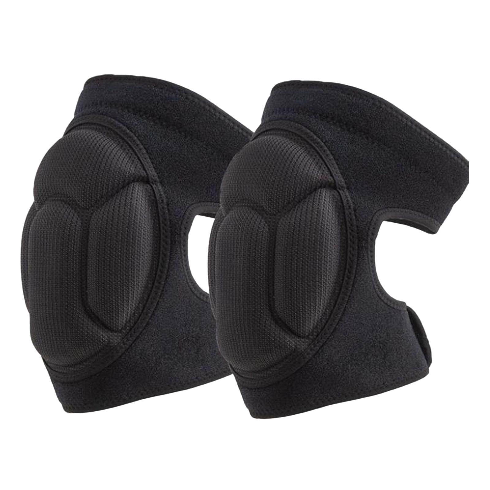 Pair Knee Pads Anti Collision Adjustable Snowboarding Wrestling Protective Sleeve Work Football Gardening Basketball Dancing