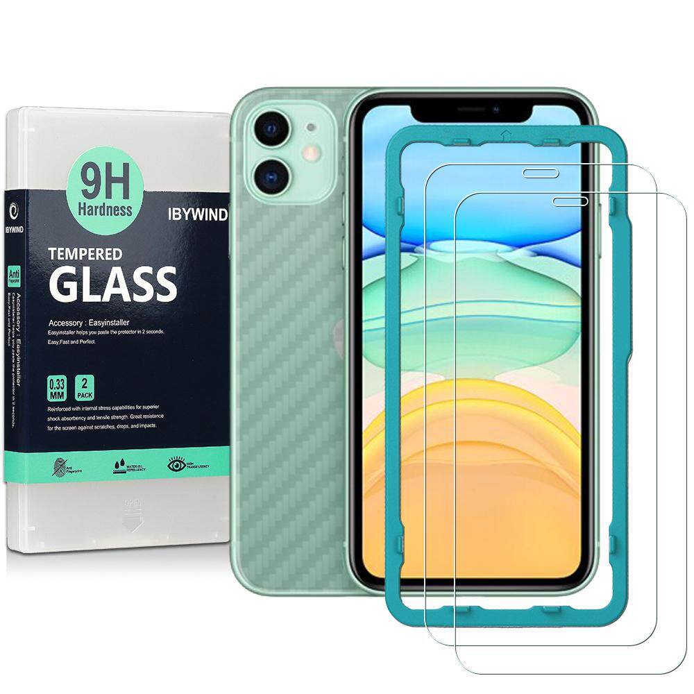 Ibywind 2 Gói Bảo Vệ Iphone 11/XR Dụng Cụ Lắp Đặt Không Bong Bóng Kính Cường Lực Bảo Vệ Màn Hình [Chống Dấu Vân Tay] Dành Cho Iphone 11/XR- Trong Suốt