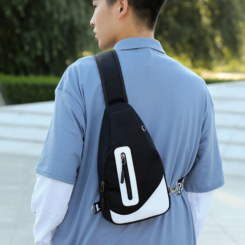 Happybuyner Sport Sling Backpack for Men Outdoor Lightweight Chest Bag Waterproof Crossbody Purse