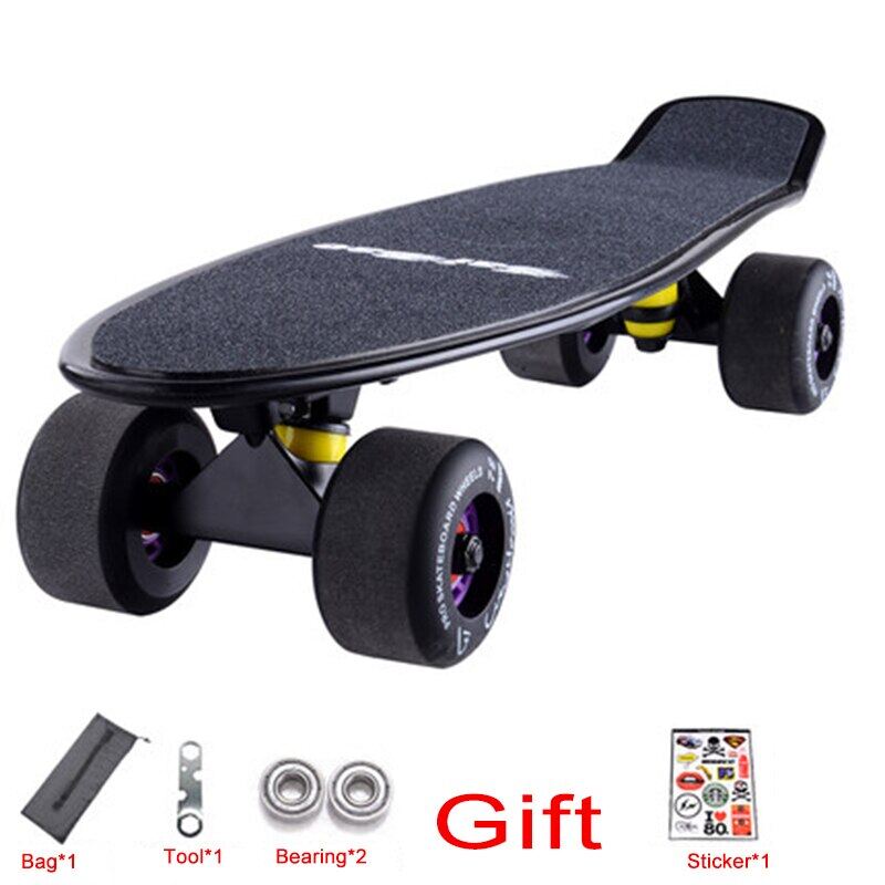 ใหม่22นิ้วสเก็ตบอร์ด Mini Cruiser สเก็ตบอร์ดพลาสติก Longboard กล้วย Fishboard Street กีฬากลางแจ้งสำหรับเด็กผู้หญิงเด็กผู้ชาย