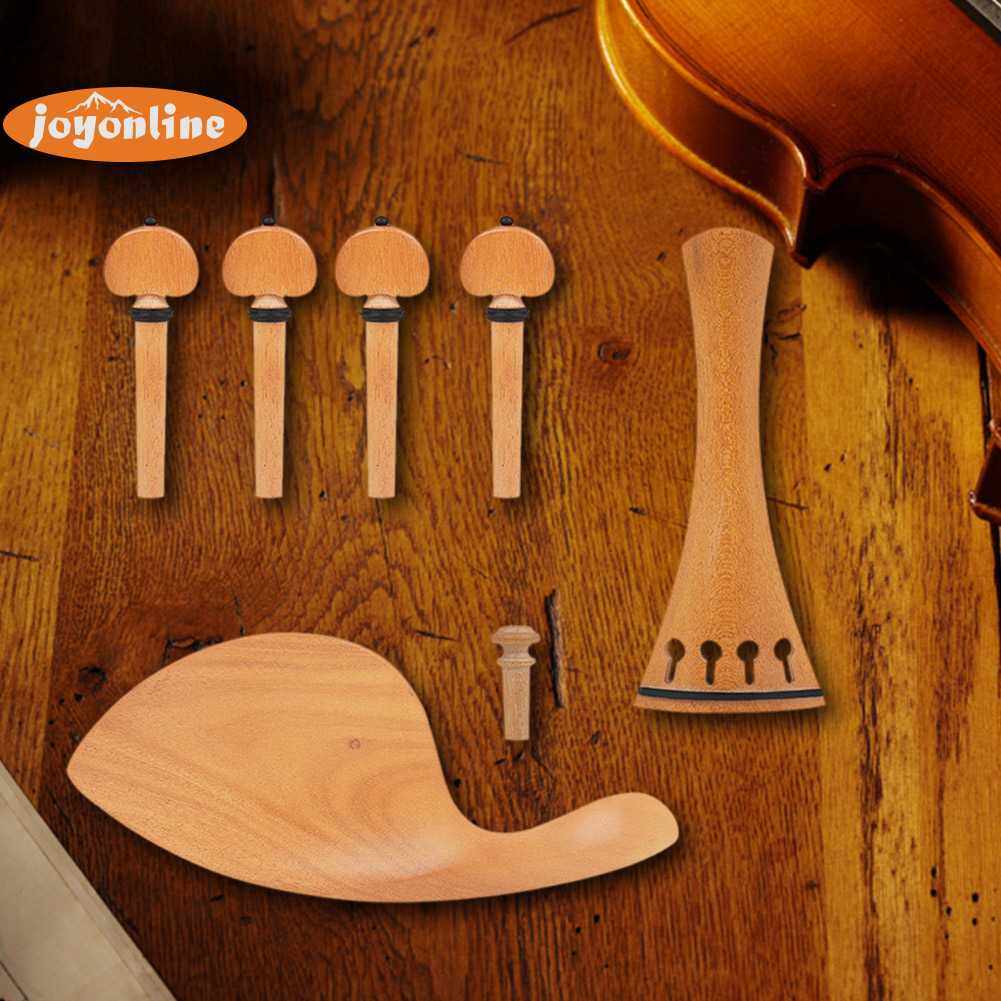 1 Set Tailpiece Tuning Pegs Endpins Chinrest Exquisite Violin Tailpiece Tuning Pegs Endpins Chin Holder for Fiddler Tools