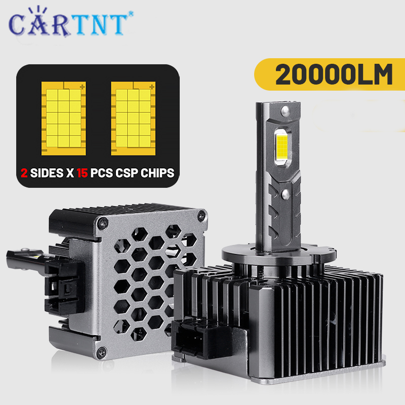CarTnT 1 Pair Super Bright 20000LM 90W No Error Free Canbus D1S D2S D3S D4S D5S D8S Car headlight LED Bulb 6000K D1R D2R D3R D4R Plug&Play Matches Original HID Ballast For Volkswagen VW Audi Benz BMW ราคา 1,446 บาท*ส่งฟรี