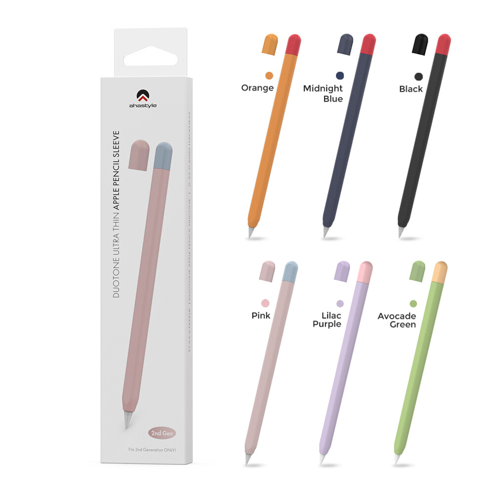Duotone Vỏ bao ốp silicon, case cho Apple Pencil 1 và Pencil 2, chống trượt Apple Pencil Sleeve Case