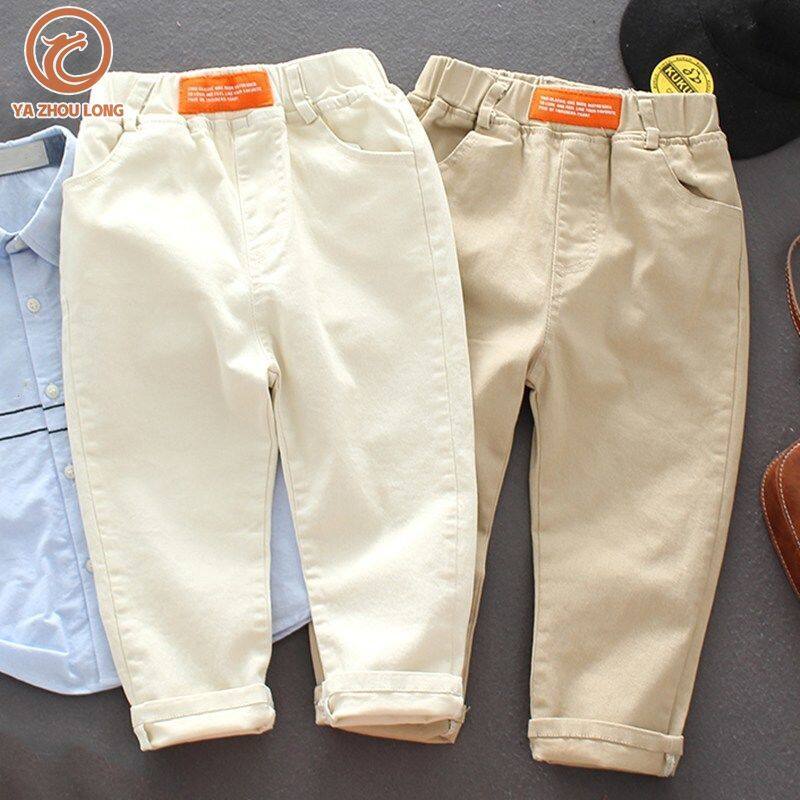 YA ZHOU LONG Children's pants boys casual pants girls spring and autumn children's children's baby girl work pants thin autumn clothes