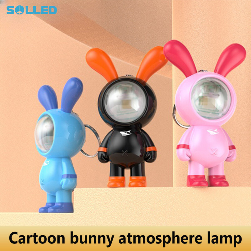 Đèn Led Chiếu Sáng Móc Chìa Khóa Búp Bê Đồ Treo Hình Con Thỏ Đèn Năm Quà Tặng Đồ Chơi Đạo Cụ Chụp Ảnh Cho Bé Phụ Kiện Đèn