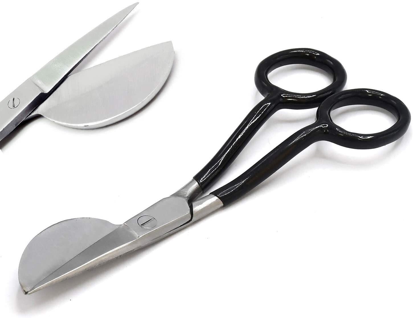 Stainless Steel Sewing Applique Scissors Duckbill Cutting Embroidery Sturdy Trimmer Carpet