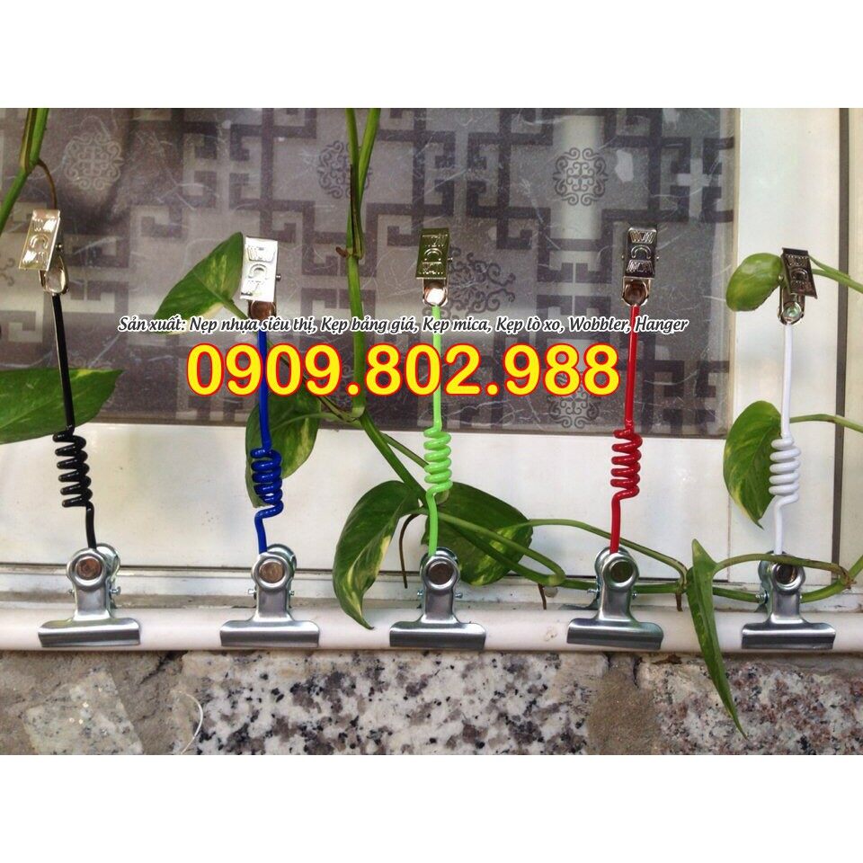 Combo 10 kẹp lò xo 2 đầu, wobbler 2 đầu kẹp, kẹp wobbler 2 đầu, wobbler lò xo kẹp sắt