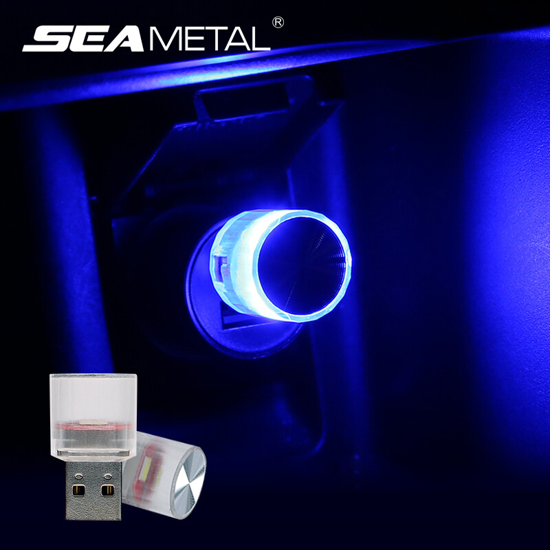 Đèn led mini usb tạo không khí cho xe hơi đèn rgb trang trí nội thất xe hơi đèn xách tay thông dụng phụ kiện trang trí