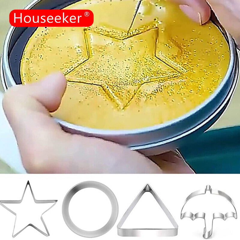 Houseeker 6 cái khuôn kẹo trò chơi mực khuôn cắt bánh quy khuôn bánh kẹo hình ô hình tam giác hình ngôi sao dụng cụ làm món tráng miệng nướng bánh