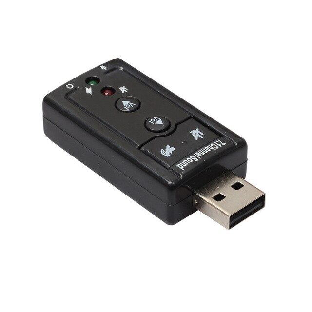 Ecosin2 Cáp máy tính kết nối USB Mini 2.0 3D ảo 12Mbps bên ngoài 7.1 kênh Bộ chuyển đổi thẻ tiếng âm thanh nov6