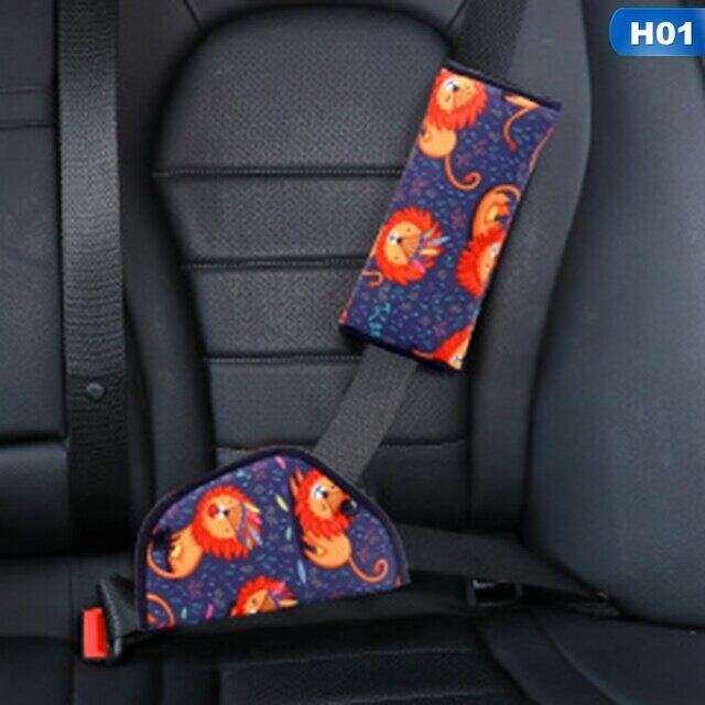 ชุดรถที่นั่งเข็มขัดขาตั้งปรับได้ Seatbelt ปอกเบาะรองสำหรับทารกเด็ก Anti-คอไหล่ Positioner ไหล่