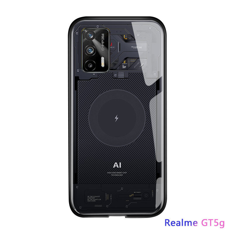 Hontinga ốp lưng cho realme q3 pro 5g ốp lưng điện thoại phiên bản chủ đề thám hiểm bảng mạch công nghệ ốp lưng kính cường lực cho nam