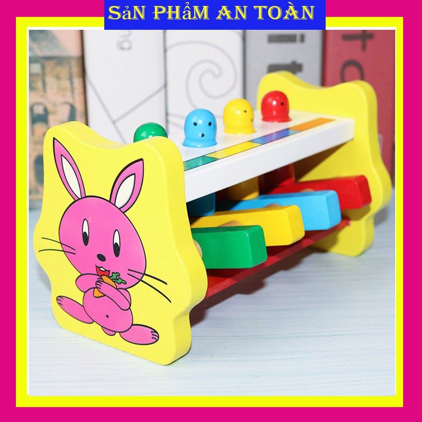 Đồ chơi gỗ - đập chuột hình thỏ -rèn sự khéo léo nhanh nhẹn cho bé