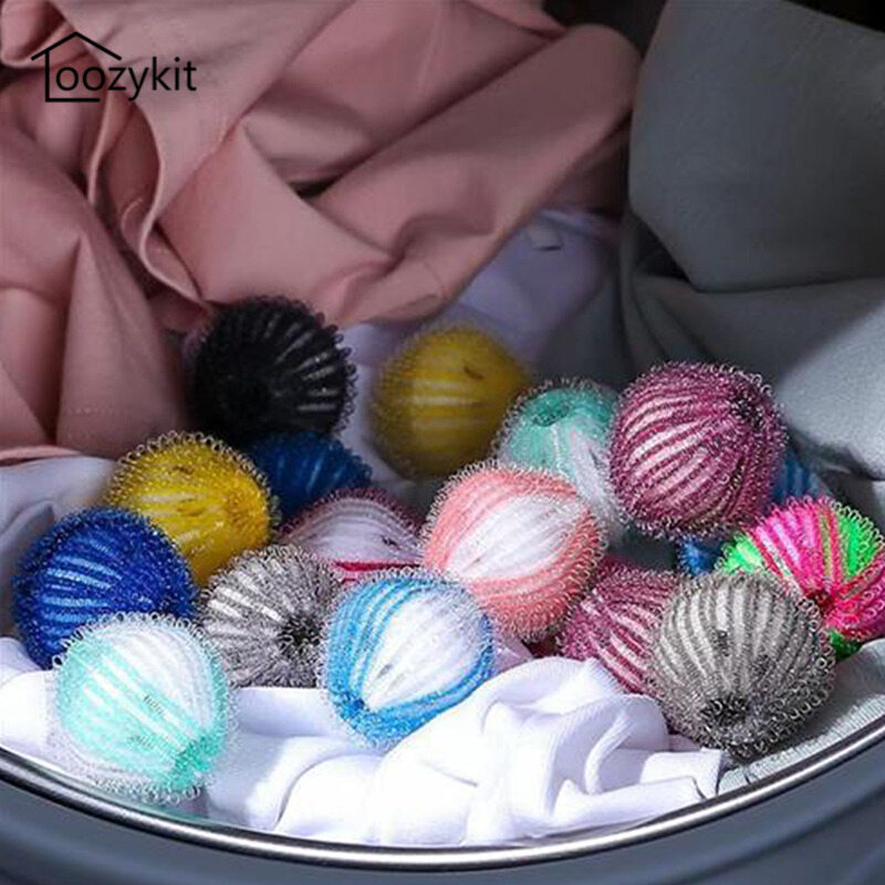 Loozykit 10 bóng giặt bằng nylon bóng giặt tẩy lông máy giặt chống cuộn dây bóng giặt làm sạch lông tơ