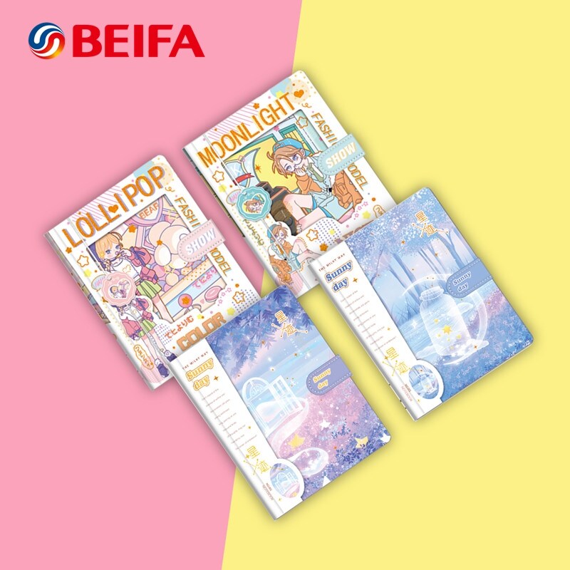 【Fire New】 BEIFA 32K/64K Paper Notebook Cute Stationery Agenda Kawaii Planner with Magnetic Buckle for School Supplies Student