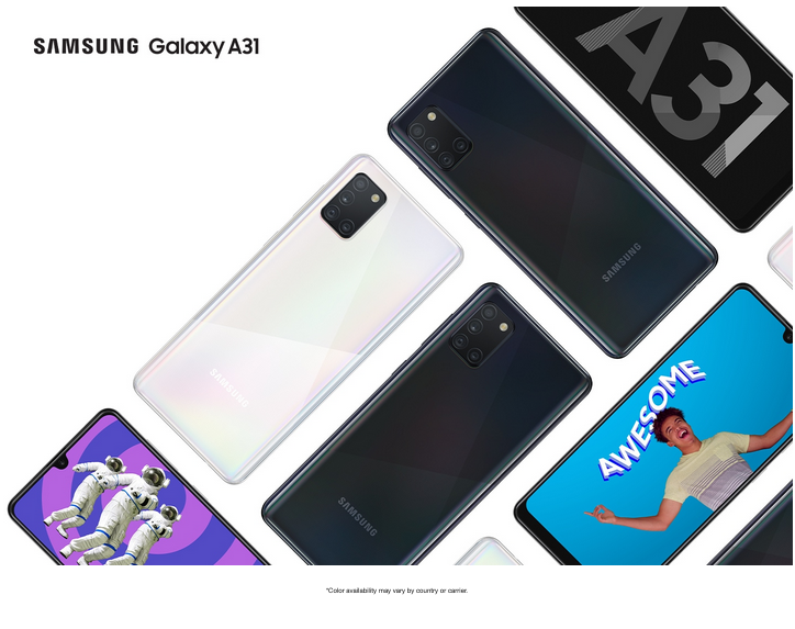 samsung a31 6gb ram 64gb rom