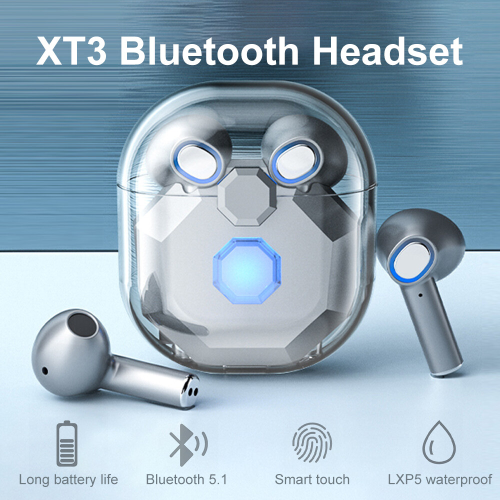 Tai Nghe Không Dây Chân Thực XT3 TWS Tai Nghe Thể Thao Chống Nước IPX5 Kèm Hộp Sạc Không Dây Tai Nghe Bluetooth Cảm Ứng Thông Minh Thời Lượng Pin Lâu