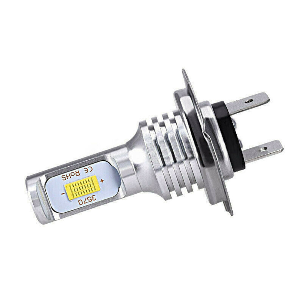 Cods bộ 2 bóng đèn pha led h7, chùm sáng cao hoặc thấp, 55w 8000lm siêu sáng 6000k trắng
