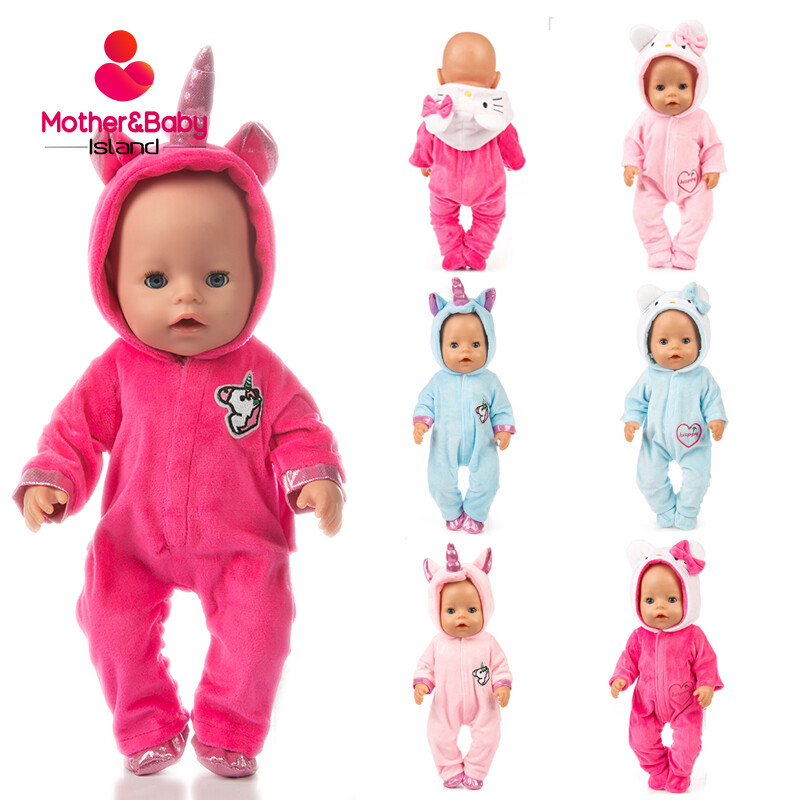 Quần Áo Búp Bê 18 Inch 43Cm Vừa Vặn Với Mẹ & Baby Island, Bộ Quần Áo Búp Bê Mèo Con Và Ngựa Con Sinh Ra Quà Tặng Lễ Hội Sinh Nhật Cho Bé