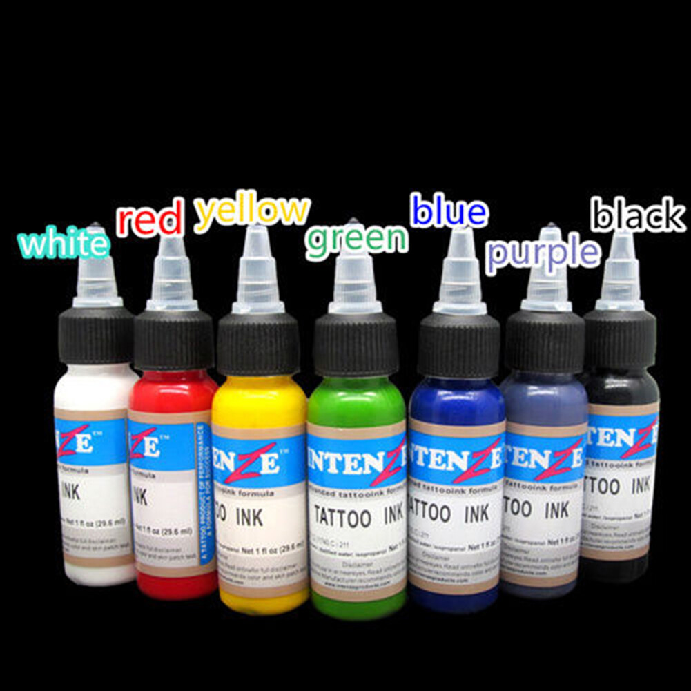 Bộ Thực Hành Đơn Sắc Mực Xăm Chuyên Nghiệp Upsee Bộ 30 Ml/Chai Chất Màu Hình Xăm (Trắng)