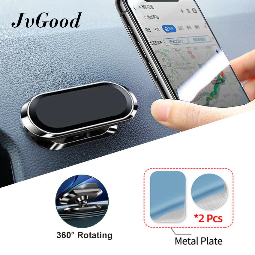 JvGood Giá Để Điện Thoại Trên Xe Hơi Giá Đỡ Từ Tính Xoay 360 Tường Kim Loại Miếng Gắn Ô Tô Nam Châm Bảng Điều Khiển Cho iPhone Huawei Oppo Vivo Samsung Xiaomi