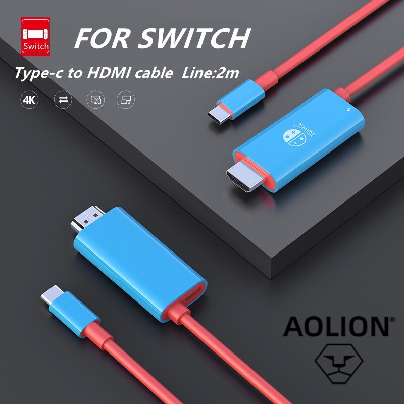 4K HDMI tương thích cáp cho Nintendo Switch & Switch OLED Lite PC TV chiếu