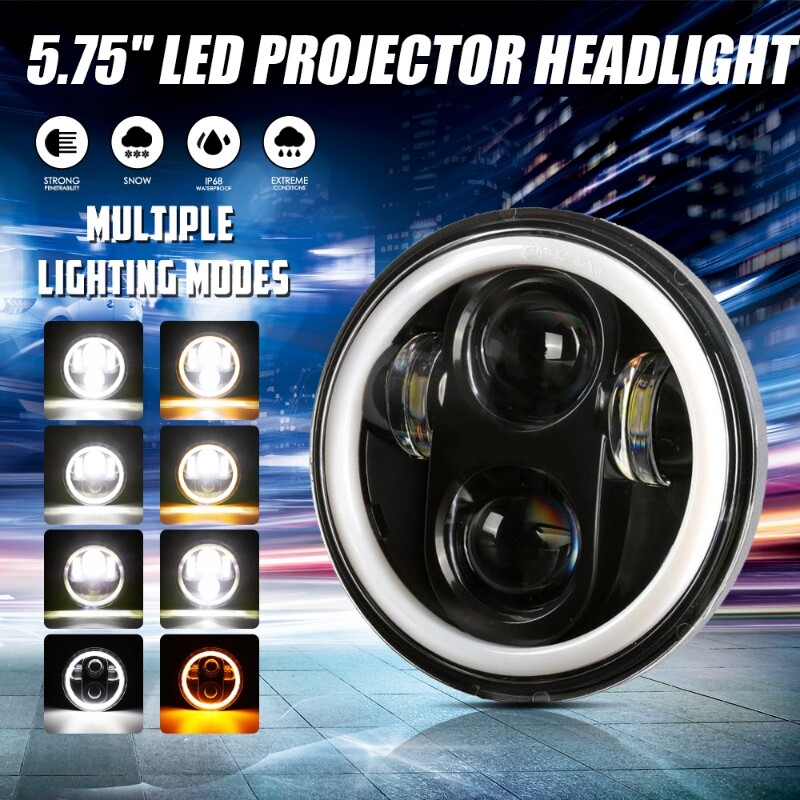 Đèn pha led tròn xe máy 5-3/4 "đèn pha led 5.75 inch cho xe máy dyna / sportster
