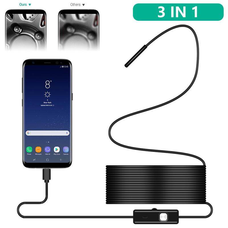 Camera Kiểm Tra Ống Soi Nội Soi USB Camera Rắn IP67 Chống Nước Cho Điện Thoại Android PC Dụng Cụ Sửa Chữa Ô Tô