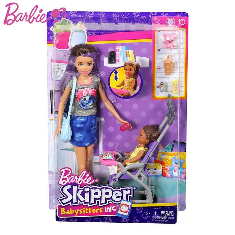 Ban đầu Barbie chăm sóc em bé nhỏ giáo viên giỏ hàng kết hợp bộ quà tặng