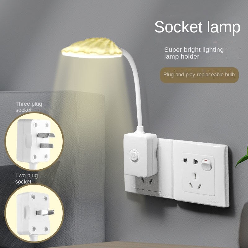 Homemi home đèn led gắn tường đọc sách và học tập nội tuyến loại ổ cắm có công tắc đèn chiếu sáng phòng ngủ có thể điều chỉnh độ sáng đèn bàn