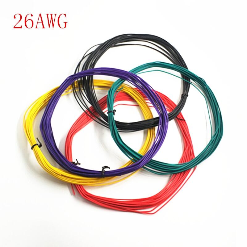 10 Dây Mét/lô Ul 1007 Dây Pvc 26awg 1.3Mm Cáp Điện Tử Đèn Led Cách Điện Chứng Nhận Ul Để Tự Kết Nối 8 Màu