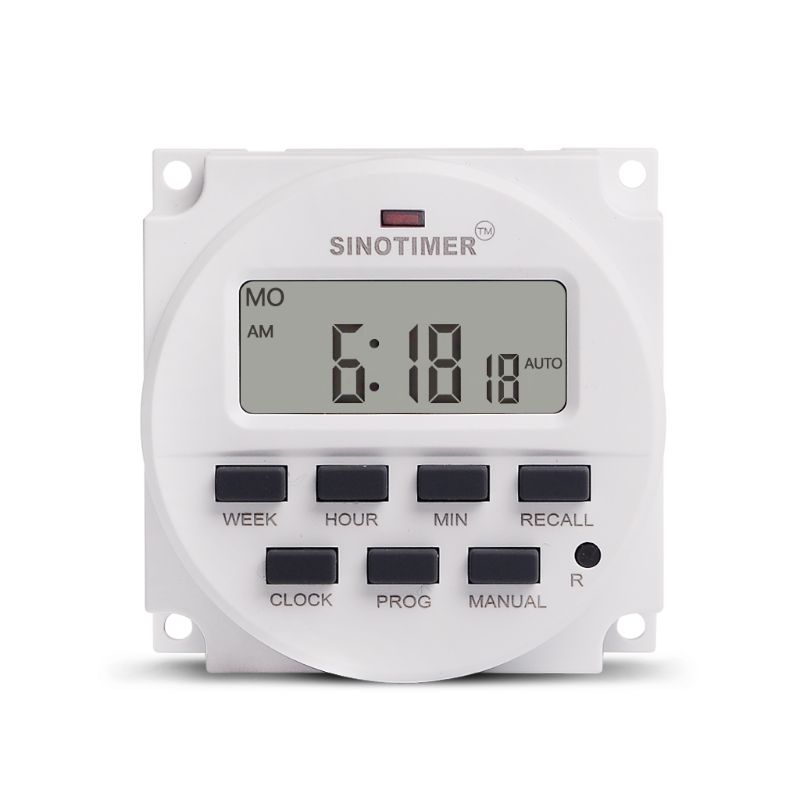 Công tắc hẹn giờ lập trình 7 ngày lcd kỹ thuật số ac dc 12v điều khiển rơ le thời gian chức năng đếm ngược thời gian