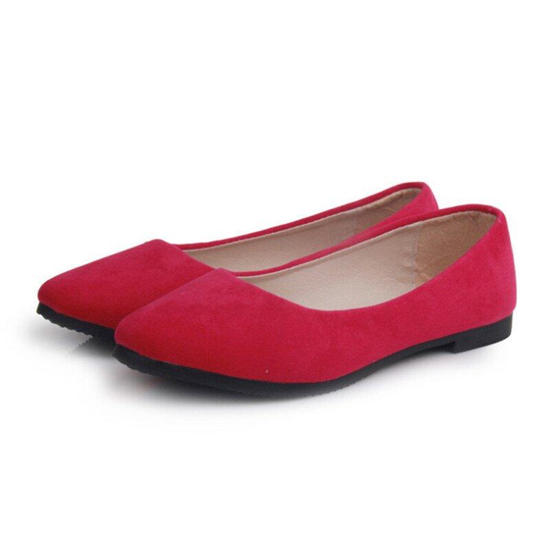 D66ใหม่รองเท้าแตะเเบนผู้หญิงCandyสีLady Ballerina Microsuedeรองเท้าธุรกิจลำลอง
