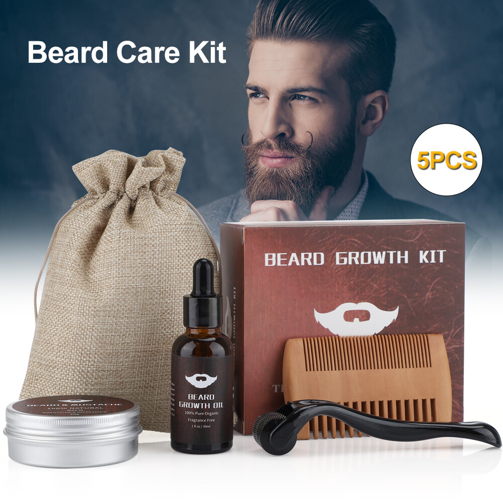 Bộ dụng cụ kích mọc râu dầu dưỡng râu cho thợ cắt tóc serum tinh dầu dưỡng cho nam con lăn mọc râu dầu dưỡng râu