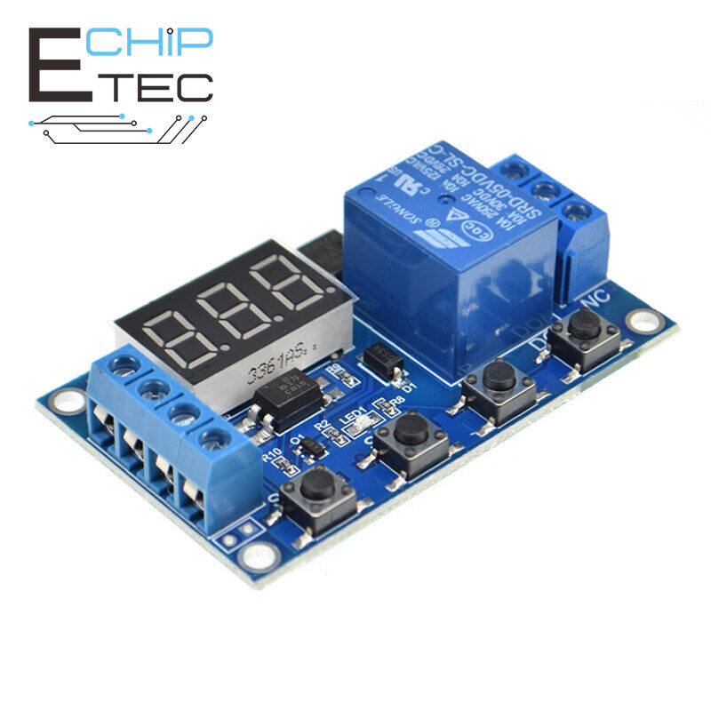 1pcs DC 6V-30V 1 kênh 5V Mô-đun Rơle độ trễ thời gian mô-đun Rơle kích hoạt Off/On chuyển đổi thời gian chu kỳ 999 phút cho Arduino bảng Rơle