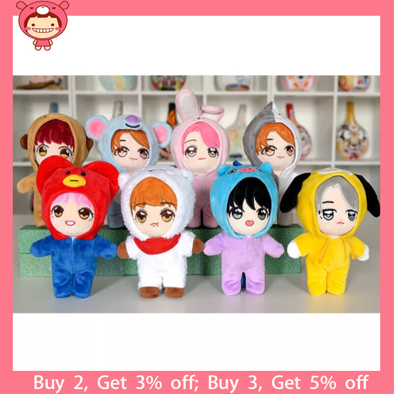 Bts bt21 tian búp bê jung kuk park jimin kim tae hyung kim nam jun min yoon ki dễ thương búp bê búp bê cô gái vui món quà sinh nhật 20cm