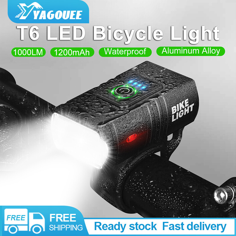 Đèn led xe đạp t6 đèn xe đạp leo núi mtb sạc usb phía trước đèn pha xe đạp 1000lm đèn pin xe đạp phụ kiện xe đạp