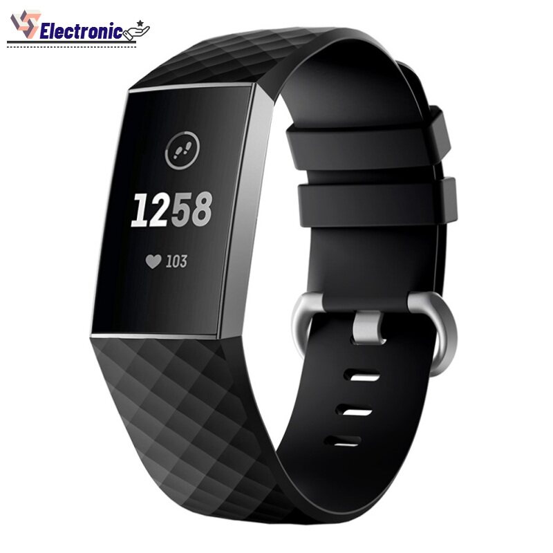 【E & H】 Dây Đồng Hồ Tương Thích Với Sạc Fitbit 3/ Fitbit Charge 4 Dây Đeo Đồng Hồ Thay Thế Chống Nướ