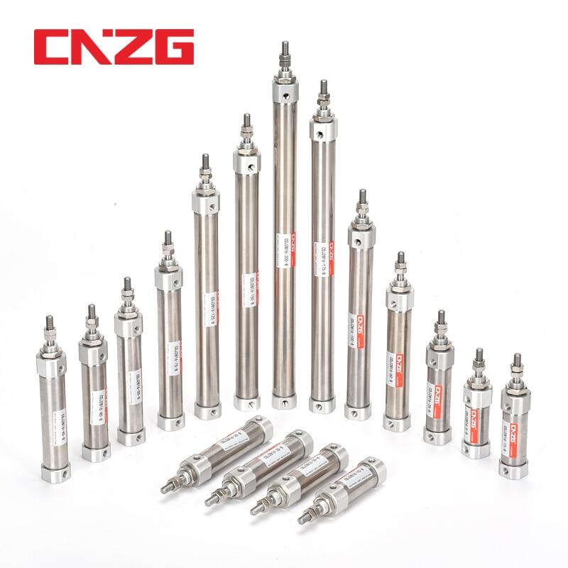 Khí nén xi lanh bằng thép không gỉ cdj2b10 loại đôi nhỏ hành động thanh đơn 10mm 16mm khoan 10 ~ 150mm đột quỵ cdj2b16